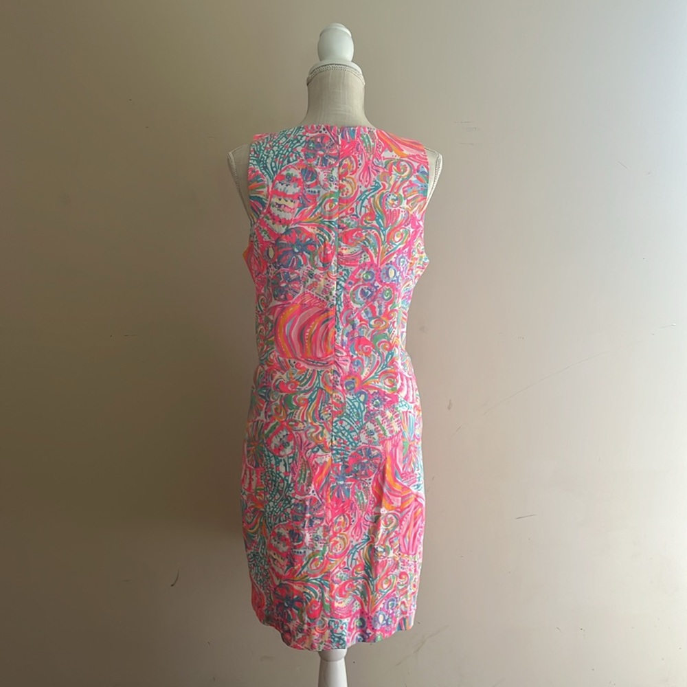Lilly Pulitzer Ryder Shift Swish Fish Multicolor Embroidered Dress Size: 10 - Picture 3 of 7